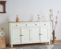 Spain Wooden Large Sideboard Cabinet  - Milky-White