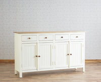 Spain Wooden Large Sideboard Cabinet  - Milky-White