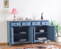 Spain Wooden Large Sideboard Cabinet  - China-Blue