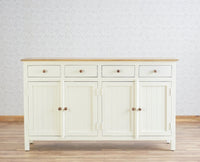 Spain Wooden Large Sideboard Cabinet  - Milky-White