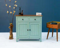 Spain Wooden Two door Sideboard Cabinet Furniselan - Silt-Green