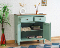 Spain Wooden Two door Sideboard Cabinet Furniselan - Silt-Green