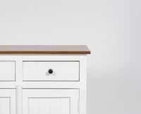 Spain Wooden Two door Sideboard Cabinet Furniselan - Milky-White