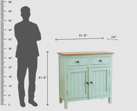 Spain Wooden Two door Sideboard Cabinet Furniselan - Silt-Green