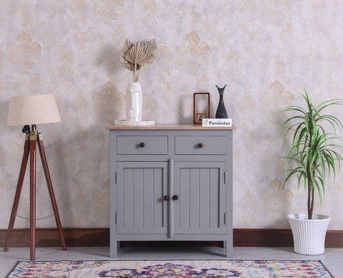 Spain Wooden Two door Sideboard Cabinet - Sideboard - Furniselan - Cool Grey
