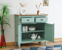 Spain Wooden Two door Sideboard Cabinet Furniselan - Silt-Green