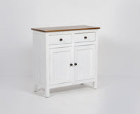 Spain Wooden Two door Sideboard Cabinet Furniselan - Milky-White