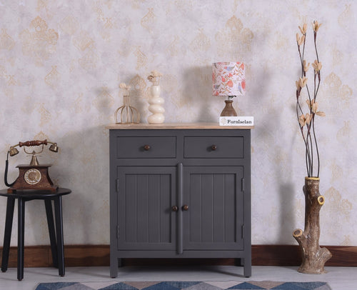 Spain Wooden Two door Sideboard Cabinet - Sideboard - Furniselan - Slate  Grey
