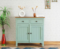 Spain Wooden Two door Sideboard Cabinet Furniselan - Silt-Green
