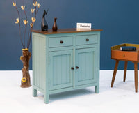Spain Wooden Two door Sideboard Cabinet Furniselan - Silt-Green