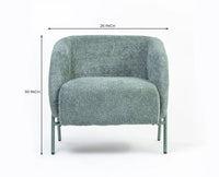 Sunbeam Lounge Chair – Modern Upholstered Lounge Chair for Home & Café Green