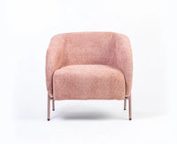 Sunbeam Lounge Chair – Modern Upholstered Lounge Chair for Home & Café Rose Brown