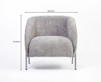 Sunbeam Lounge Chair – Modern Upholstered Lounge Chair for Home & Café Grey