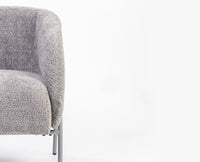 Sunbeam Lounge Chair – Modern Upholstered Lounge Chair for Home & Café Grey