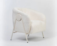 Sunbeam Lounge Chair – Modern Upholstered Lounge Chair for Home & Café White