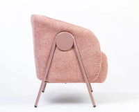 Sunbeam Lounge Chair – Modern Upholstered Lounge Chair for Home & Café Rose Brown