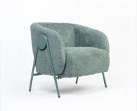 Sunbeam Lounge Chair – Modern Upholstered Lounge Chair for Home & Café Green