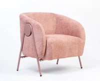 Sunbeam Lounge Chair – Modern Upholstered Lounge Chair for Home & Café Rose Brown