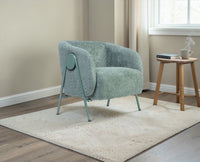 Sunbeam Lounge Chair – Modern Upholstered Lounge Chair for Home & Café Green