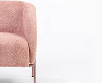Sunbeam Lounge Chair – Modern Upholstered Lounge Chair for Home & Café Rose Brown