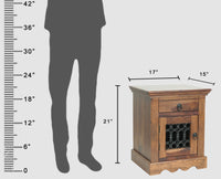 Sweden Bedside Table Furniselan-Teak-Finish