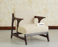 Switzerland Sheesham Wood Five Seater Sofa Set 3+1+1 Grey Finish