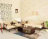 Switzerland Sheesham Wood Five Seater Sofa Set 3+1+1