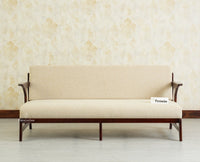 Switzerland Sheesham Wood Five Seater Sofa Set 3+1+1 Grey Finish