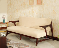 Switzerland Sheesham Wood Five Seater Sofa Set 3+1+1 Grey Finish