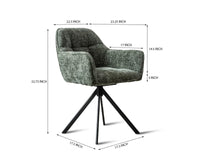 Synera Link Dining Chair – Modern Upholstered Dining Chair for Home & Café Green