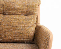 Synluxe Halo Chair – Modern Upholstered Dining Chair for Home & Café Speckled Ochre