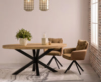 Synluxe Halo Chair – Modern Upholstered Dining Chair for Home & Café Speckled Ochre