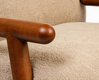 Tampa Cotton Chair with Wood Furniselan Beige-Grey