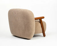Tampa Cotton Chair with Wood Furniselan Beige-Grey