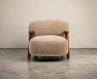 Tampa Cotton Chair with Wood Furniselan Beige-Grey
