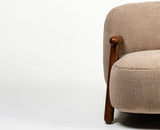 Tampa Cotton Chair with Wood Furniselan Beige-Grey