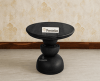 Telford Solid Wood Oval Coffee Table Furniselan black finish