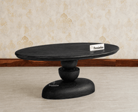 Telford Solid Wood Oval Coffee Table Furniselan black finish