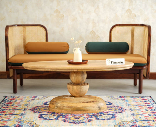 Telford Solid Wood Oval Coffee Table