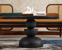 Telford Solid Wood Oval Coffee Table Furniselan black finish