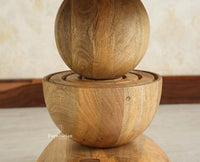 Telford Solid Wood Round Coffee Table Furniselan natural finish