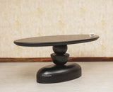 Telford Wooden Oval Dining Table Six Seater with Six Chairs Furniselan Black Finish