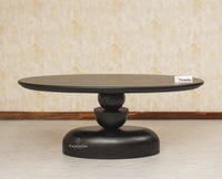 Telford Wooden Oval Dining Table Six Seater with Six Chairs Furniselan Black Finish