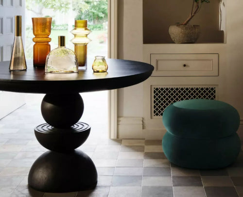 Telford Wooden Round Dining Table Four Seater Furniselan