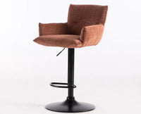 Kellan PU Leather Bar Stool - Terracotta