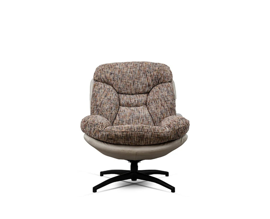 The Haven Set Cotton Chair with Ottoman - Dining Chair - Furniselan - White