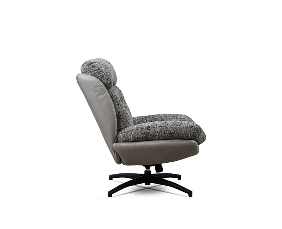 The Haven Set Cotton Chair with Ottoman - Dining Chair - Furniselan  - Grey