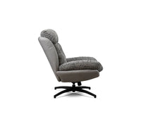 The Haven Set Cotton Chair with Ottoman - Dining Chair - Furniselan  - Grey