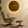 The Haven Set Cotton Chair with Ottoman - Dining Chair - Furniselan - White