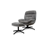 The Haven Set Cotton Chair with Ottoman - Dining Chair - Furniselan  - Grey